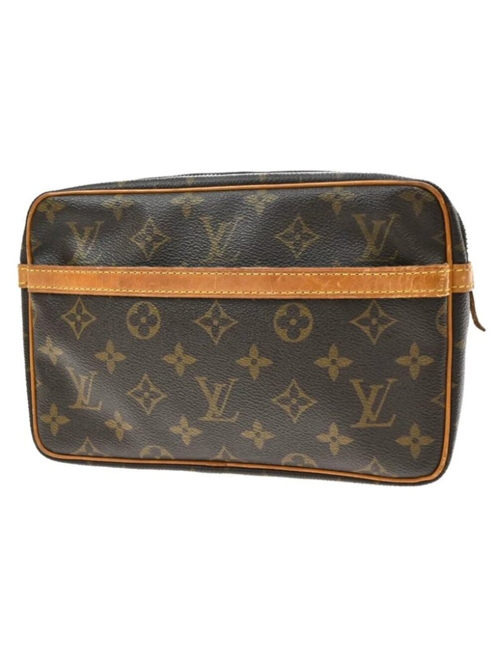 LOUIS VUITTON Compiegne 23 Clutch Hand Bag Monogram Leather Brown M51847 66KD143